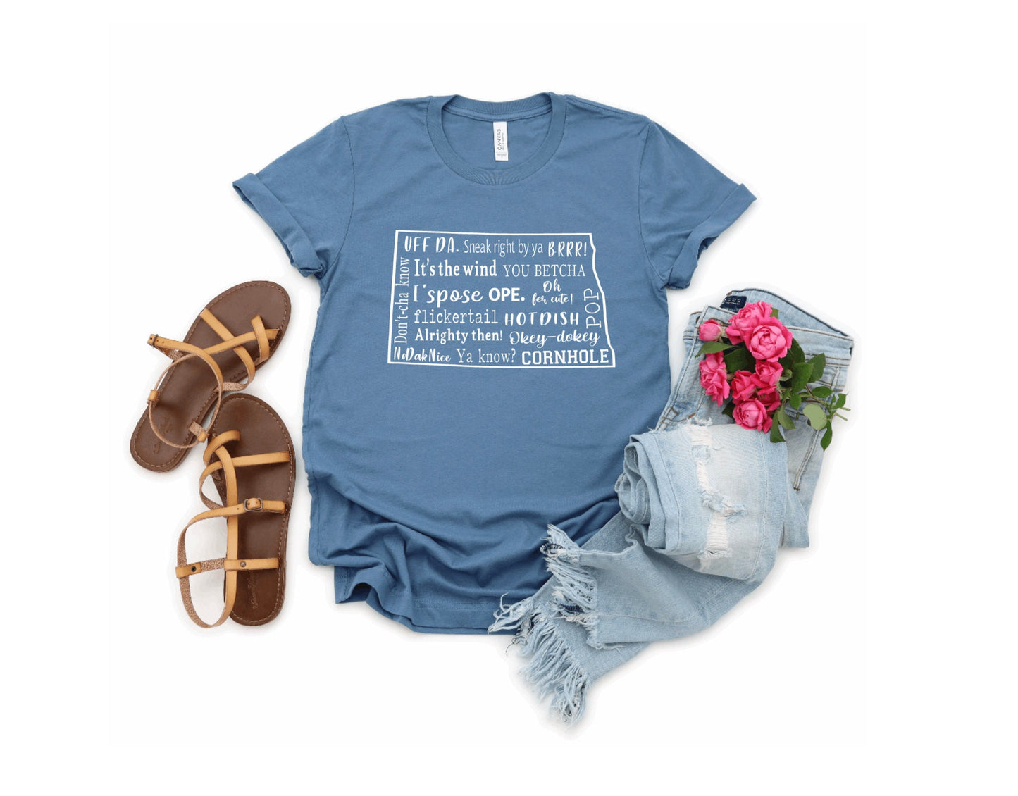 North Dakota Phrases Unisex Graphic Tee
