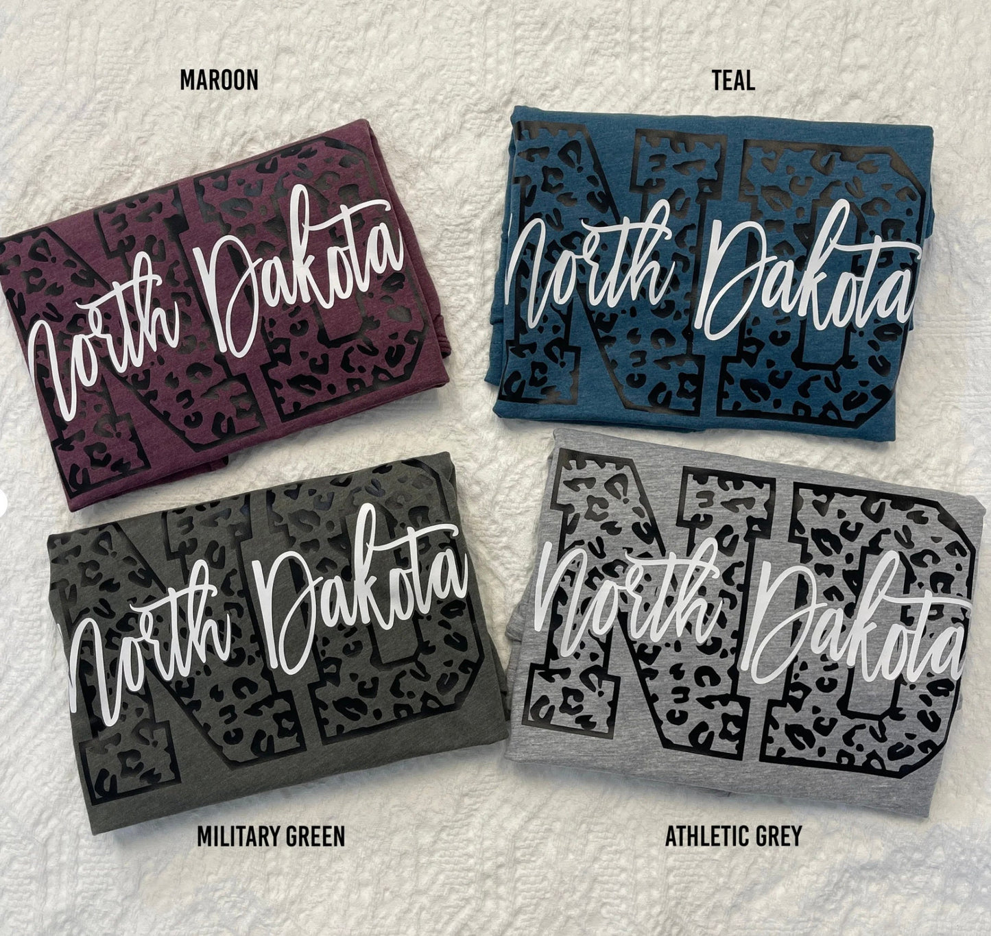 North Dakota Leopard Graphic Tee