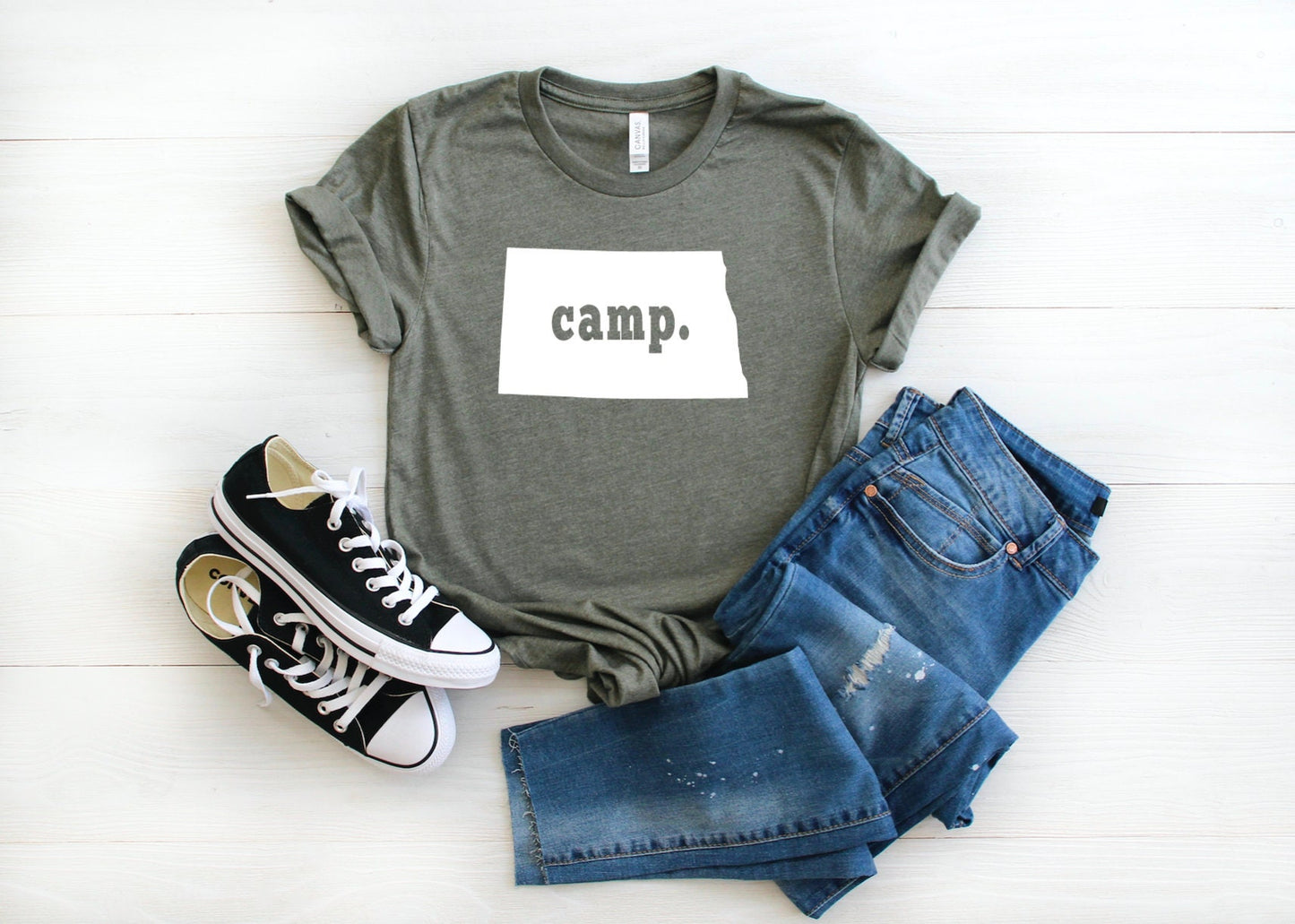 North Dakota Camp Unisex Graphic Tee