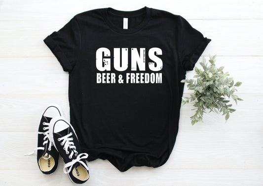 Guns Beer & Freedom Graphic Tee