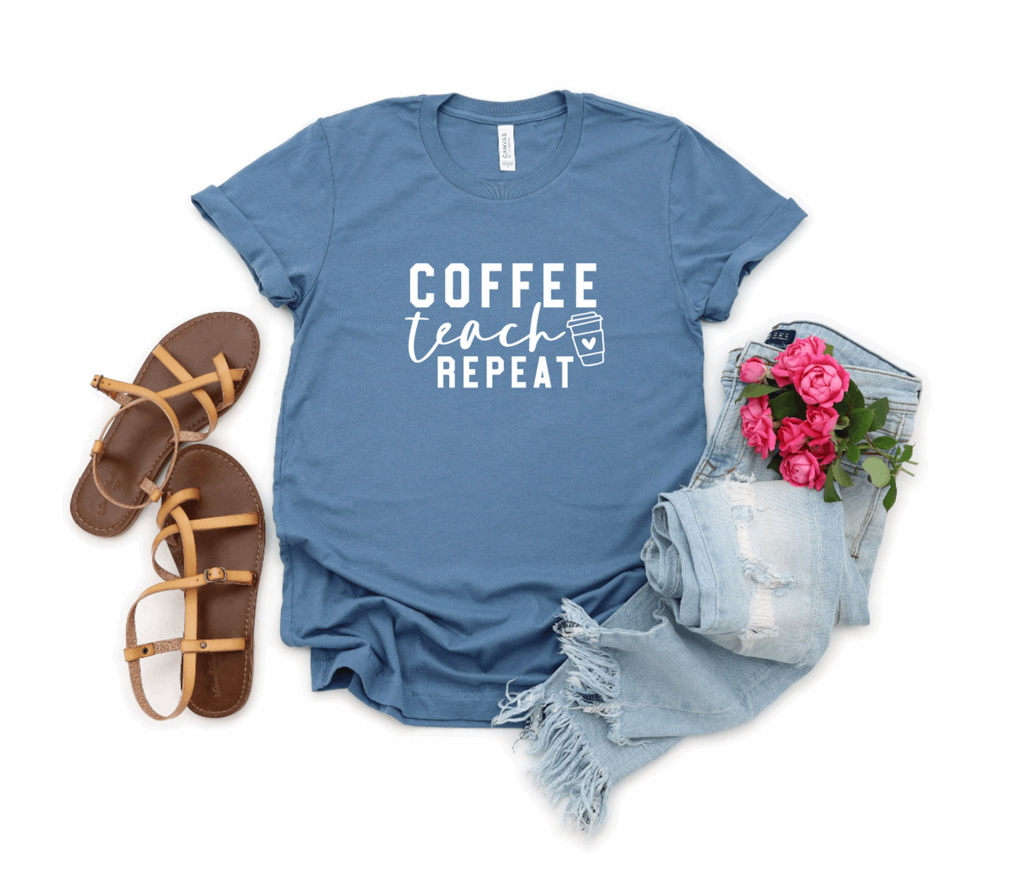 Coffee Teach Repeat Graphic Tee
