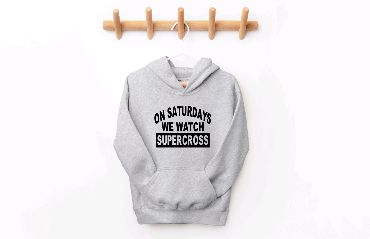 On Saturdays We Watch Supercross Youth Hoodie