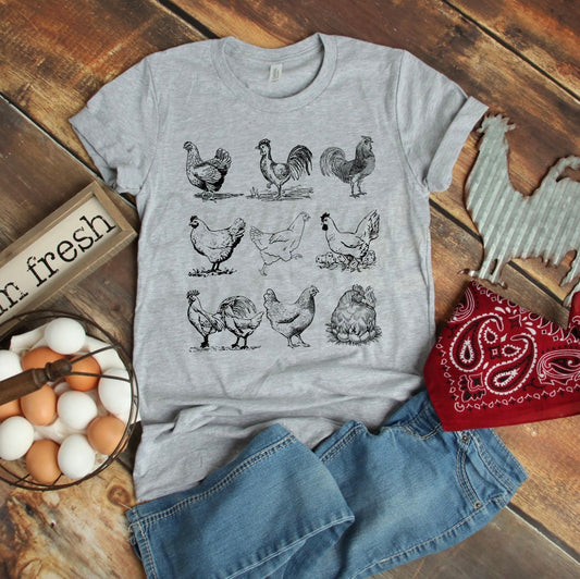 Chickens Unisex Graphic Tee
