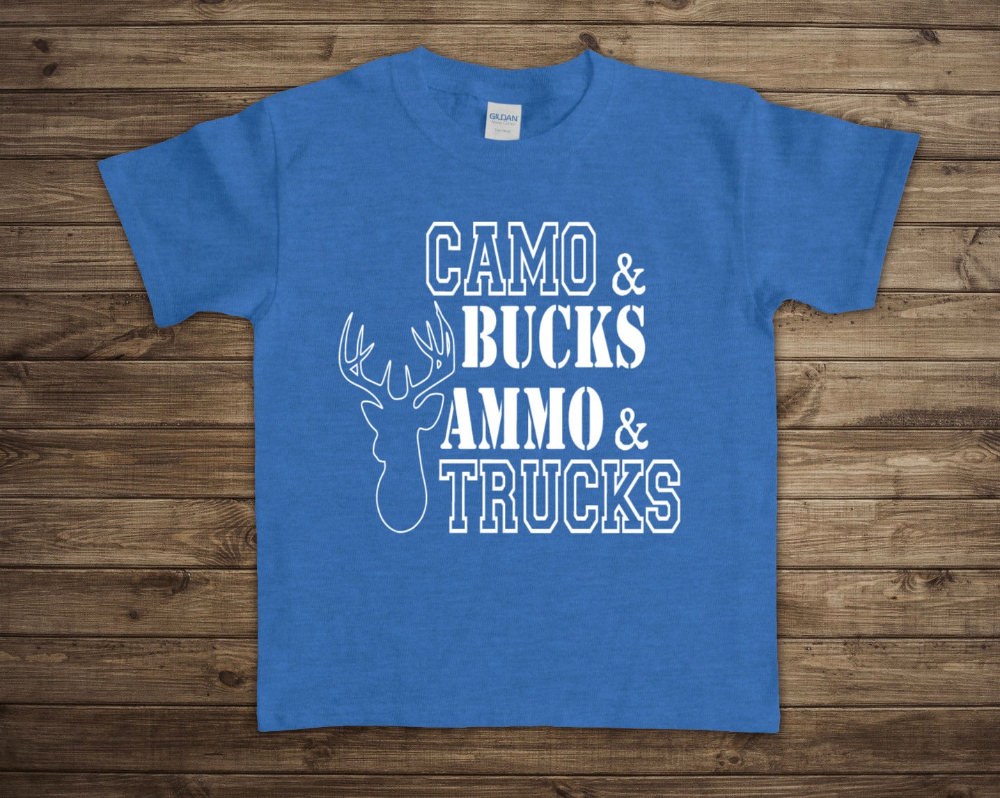 Camo Bucks Ammo & Trucks Toddler/Youth Graphic Tee