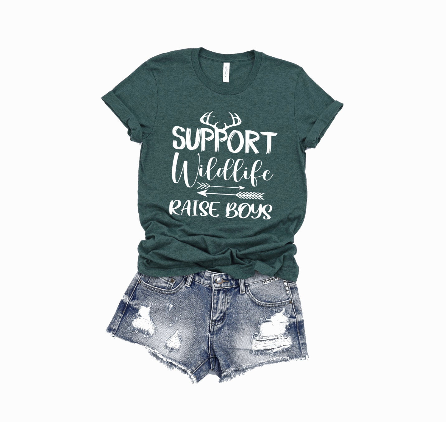 Support Wildlife Raise Boys Graphic Tee